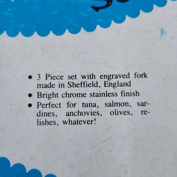 Vintage Glass Chrome Stainless Seafood Serving Set Detachable Handle Japan NIB - Picture 4 of 10